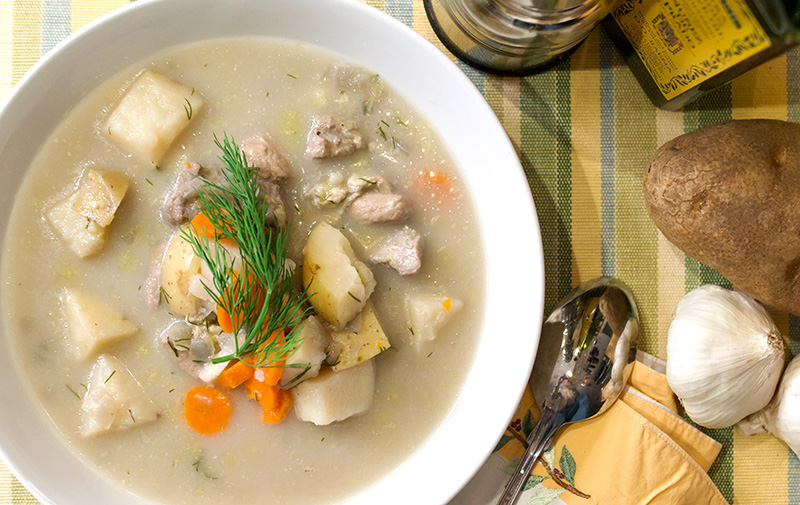 Chicken and Potato Soup with Dill