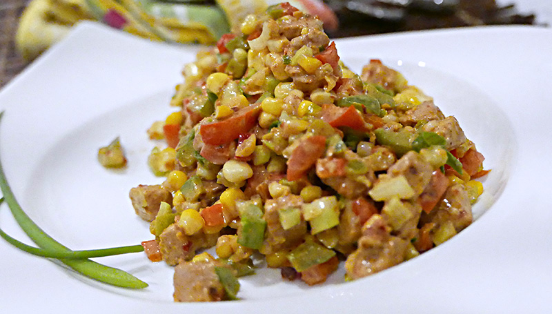 Spicy Corn and Chicken Salad