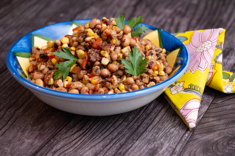 Cumin, Black Eyes and Corn Salad