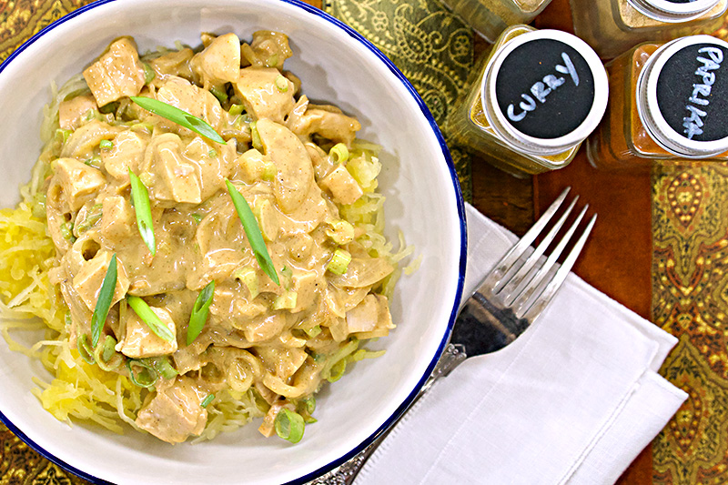 Curried Spaghetti Squash with Chicken