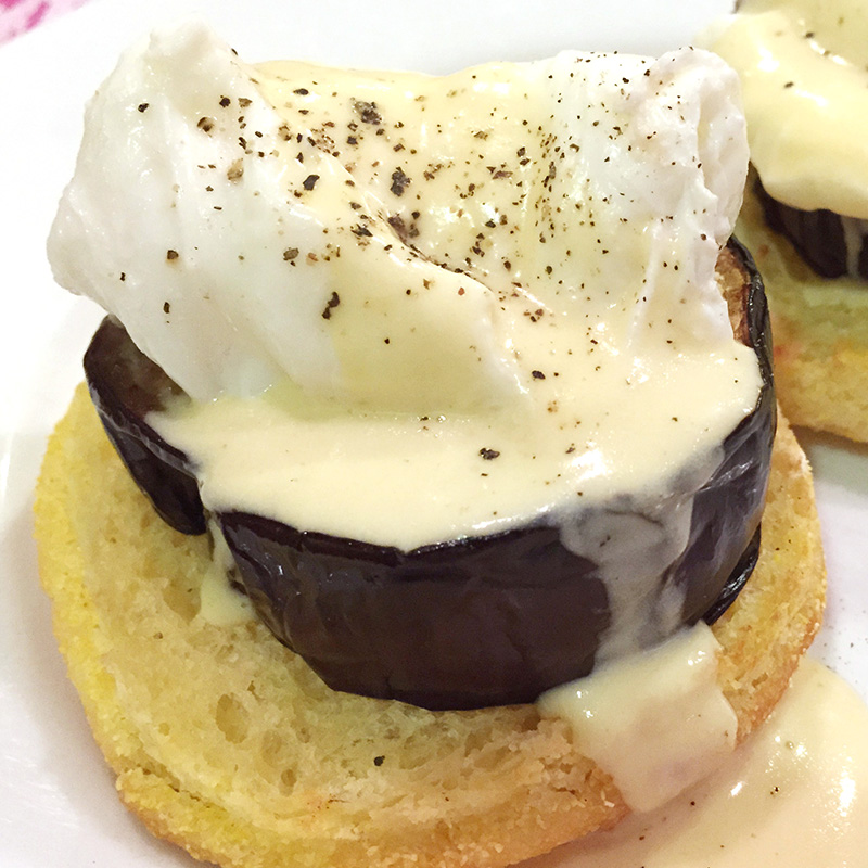 Eggs Benedict with Eggplant