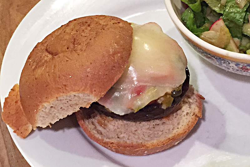 Eggplant Cheeseburger