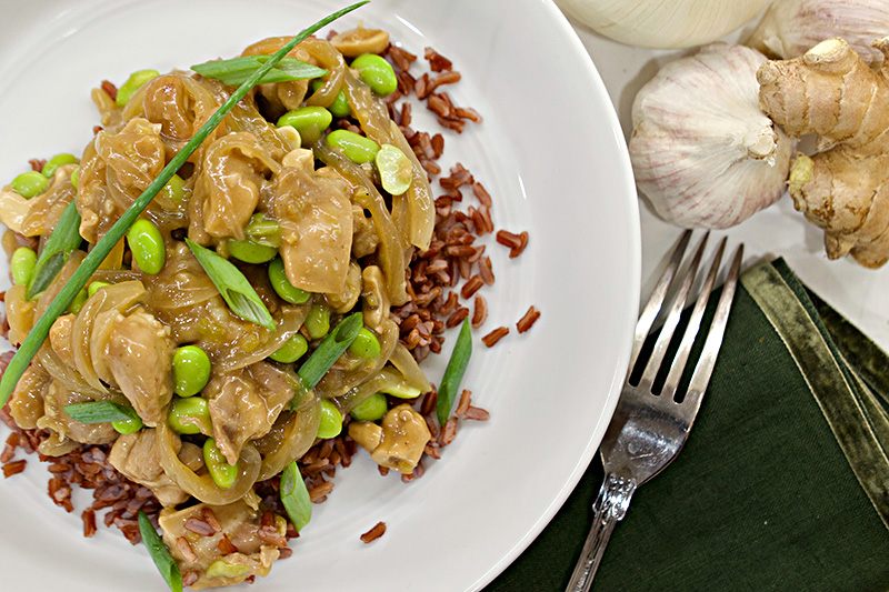 Ginger Chicken with Edamame