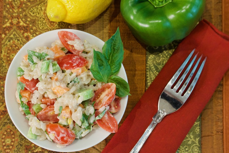 Lemon Basil Orzo Salad