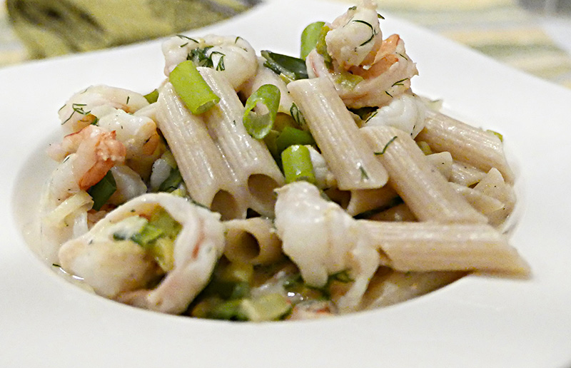 Penne with Lemon Pepper Shrimp