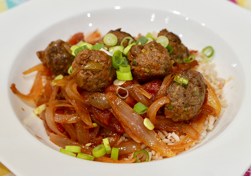 Braised Moroccan Meatballs