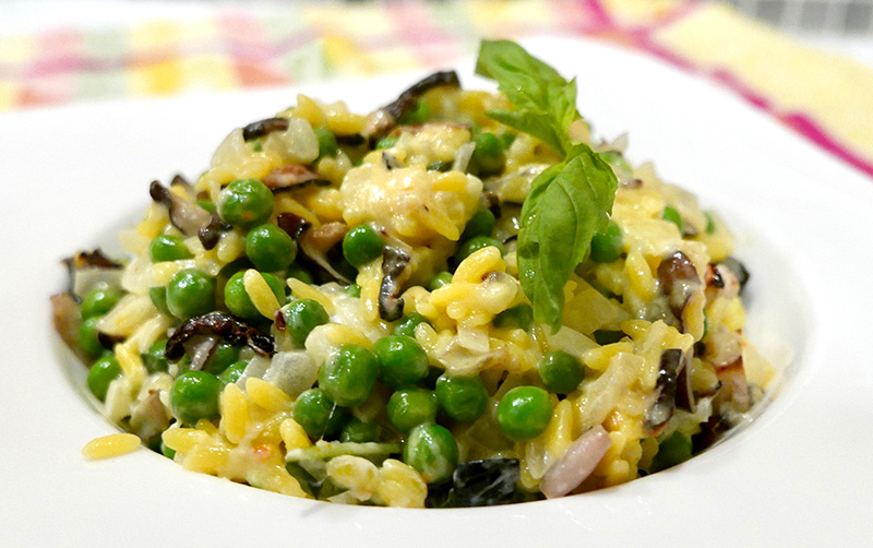 Mushroom Cheese Orzo