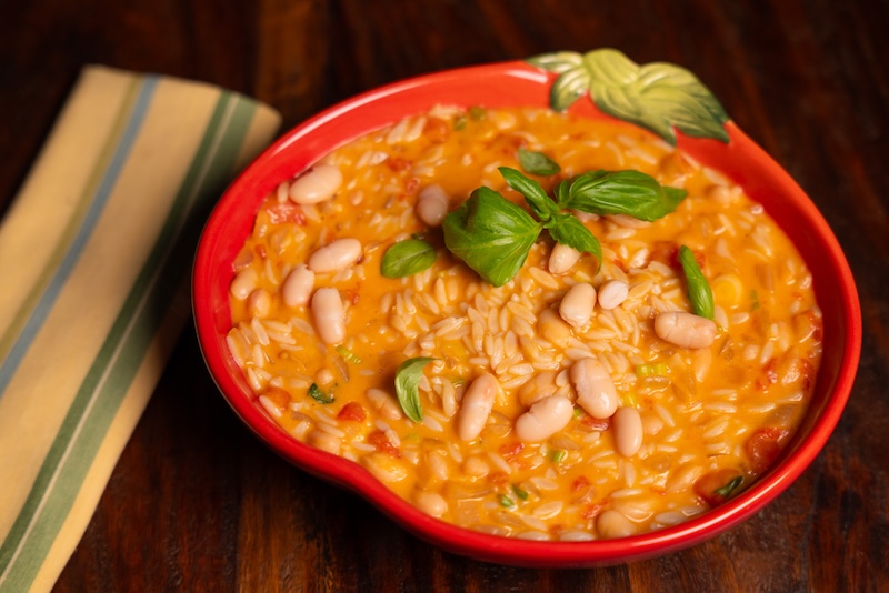 One Pot Orzo and White Beans