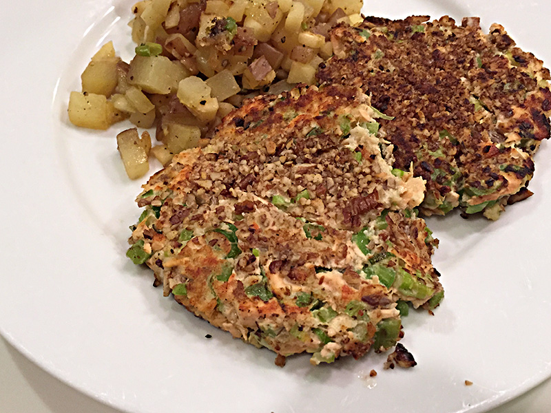 Pecan Crusted Salmon Cakes