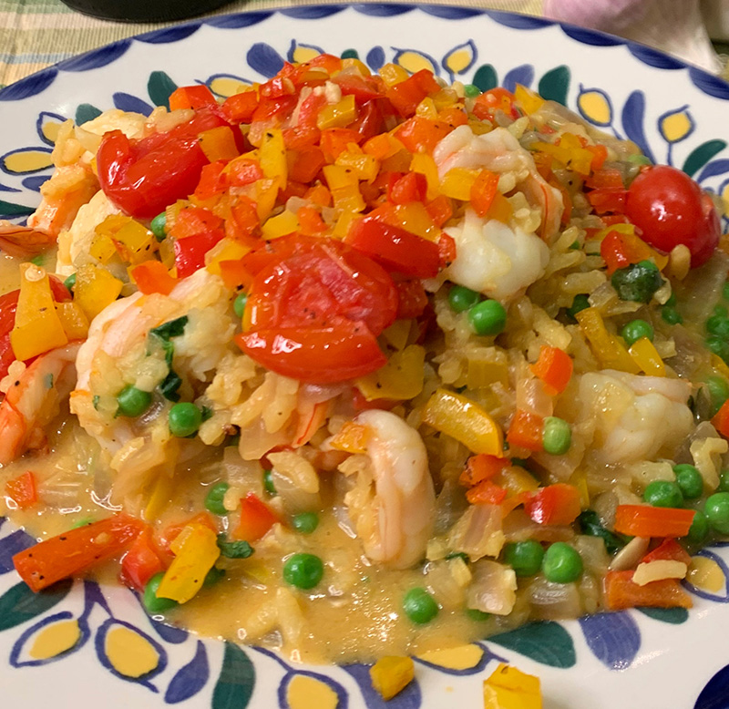 Risotto con Camarones