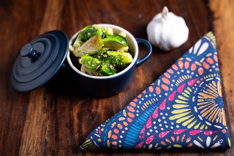 Garlic Roasted Brussels Sprouts
