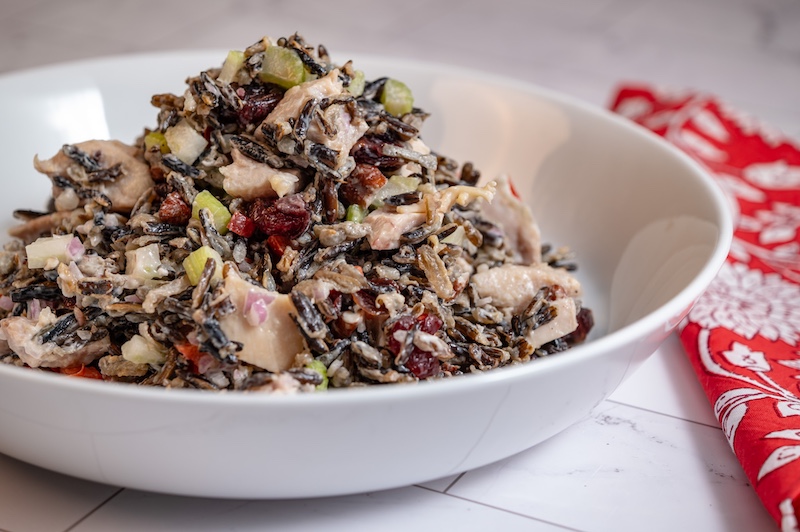 Roasted Turkey, Wild Rice and Cranberry Salad