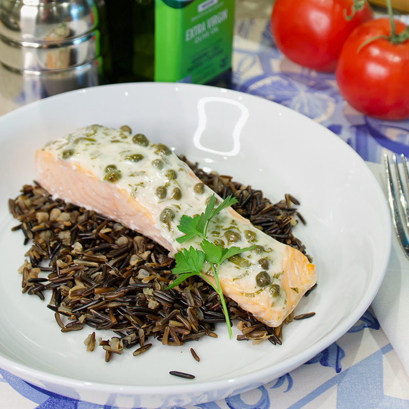 Salmon with Caper Mayonnaise