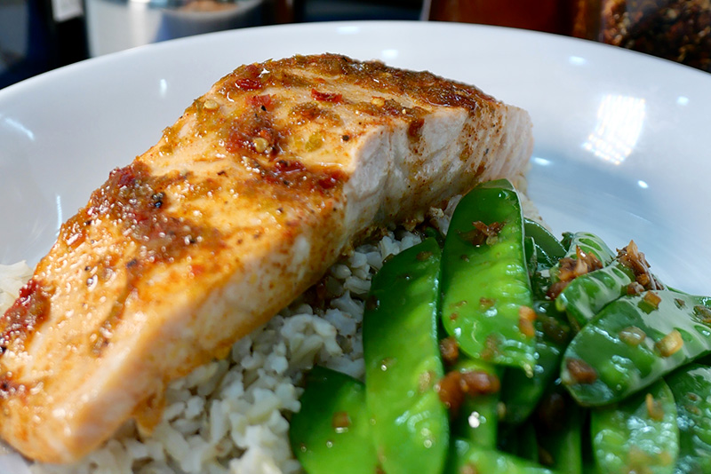 Salmon with Chili Lime Glaze