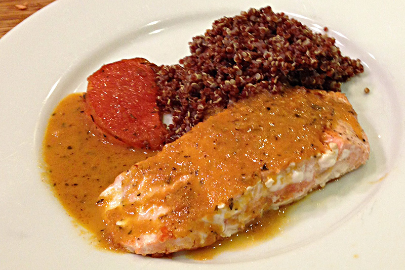 Salmon with Grapefruit Sauce