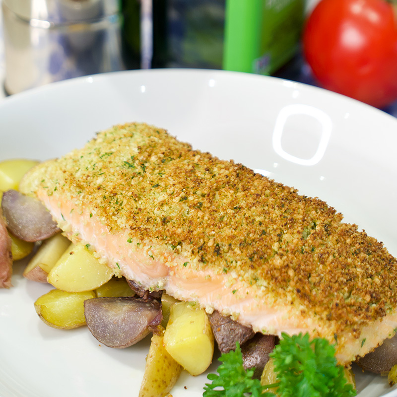 Salmon with Parmesan Crust