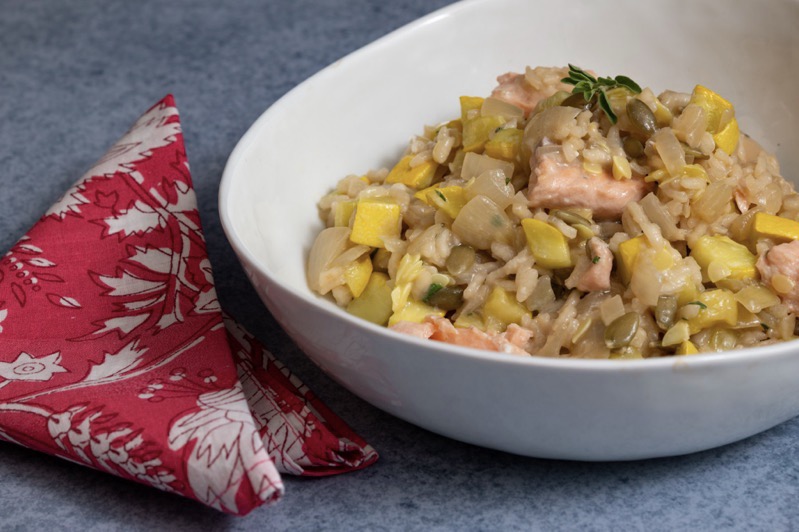 Salmon Squash Risotto