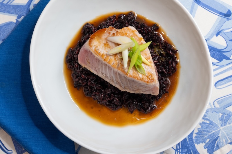 Seared Tuna Steak with Sake-Wasabi Sauce