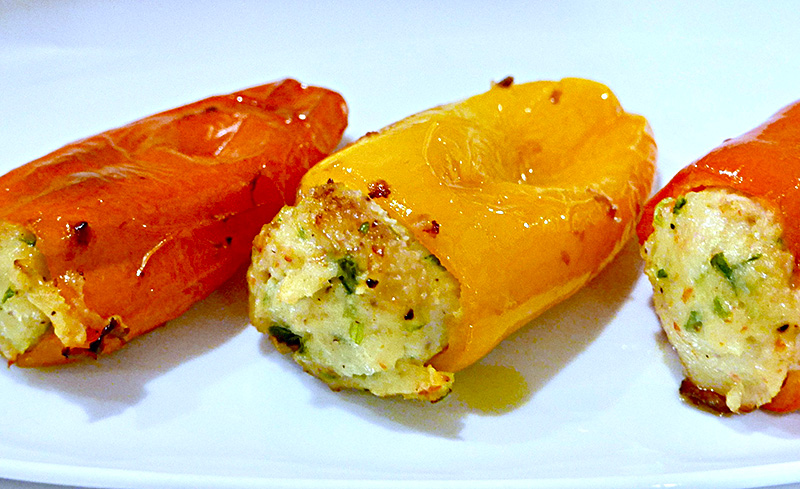 Shrimp and Goat Cheese Stuffed Peppers