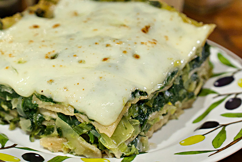 Spinach Leek Lasagna