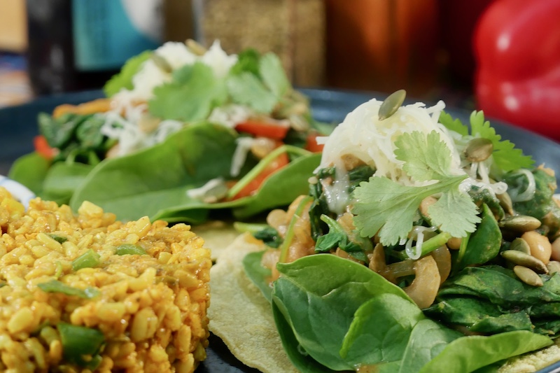 White Bean and Spinach Tacos