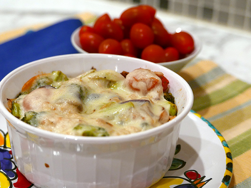 Mediterranean Broccoli and Tomato Casserole