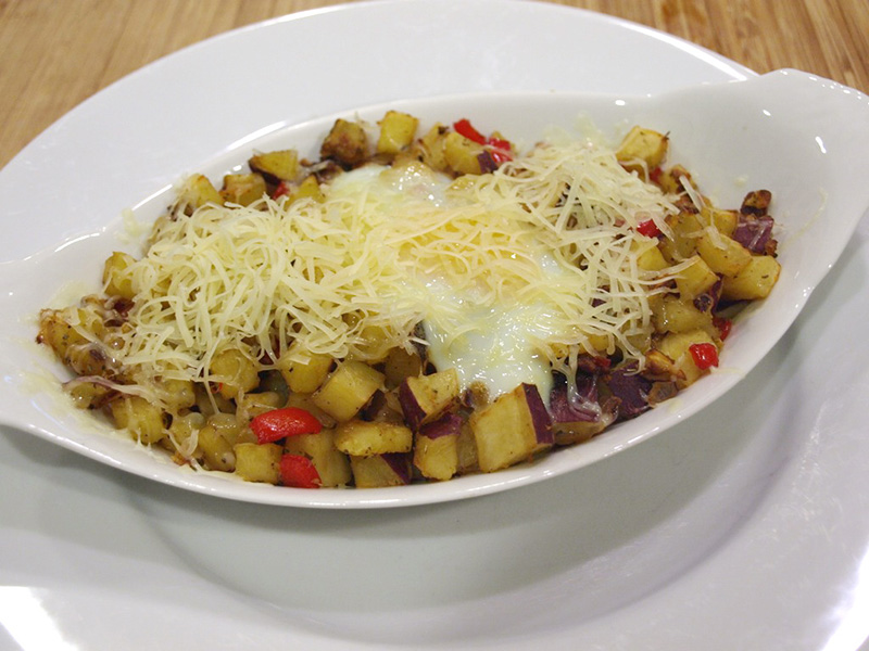 Baked Eggs with Hashbrowns