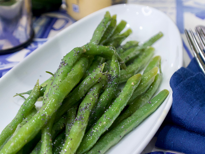 Green Beans with Honey Mustard Vinaigrette