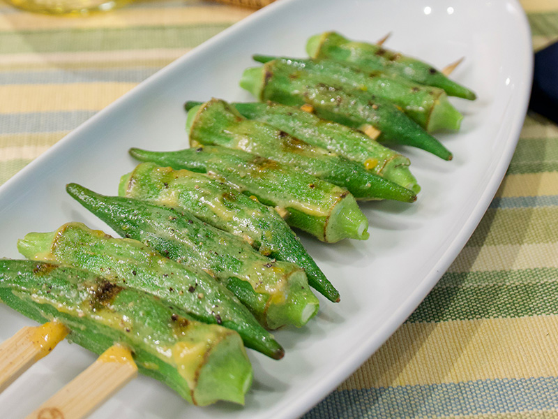 Seared Okra with Buttermilk Glaze