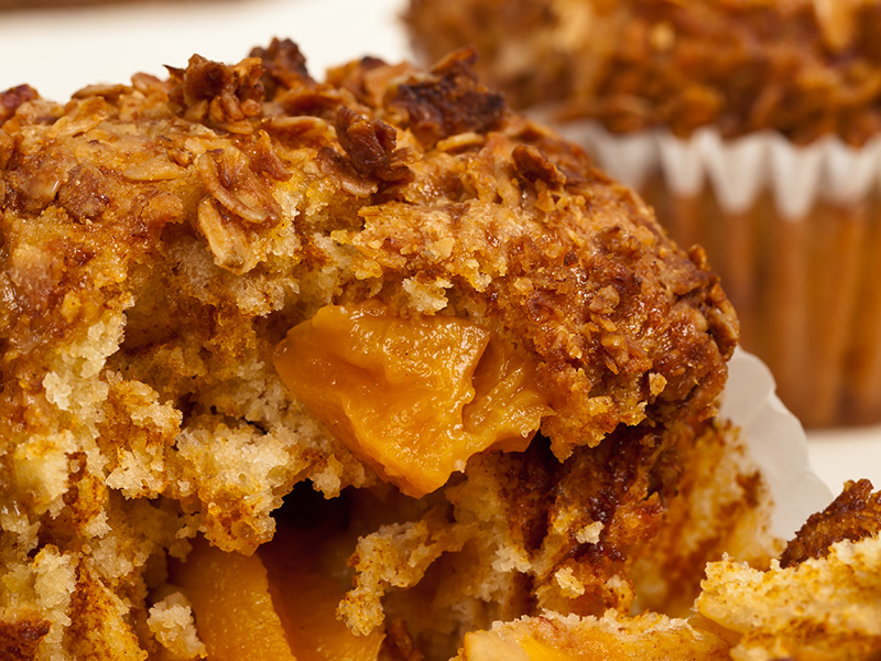 Pecan Peach Muffins