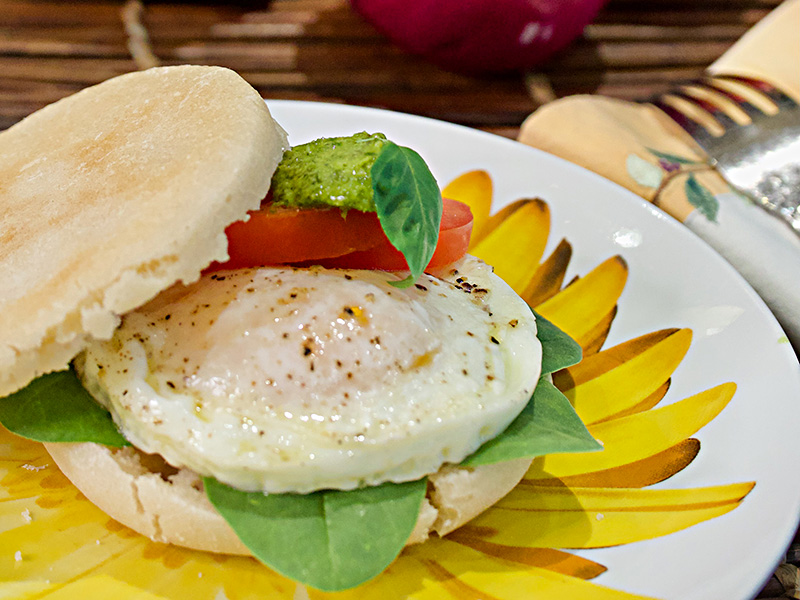 Pesto Breakfast Sandwich