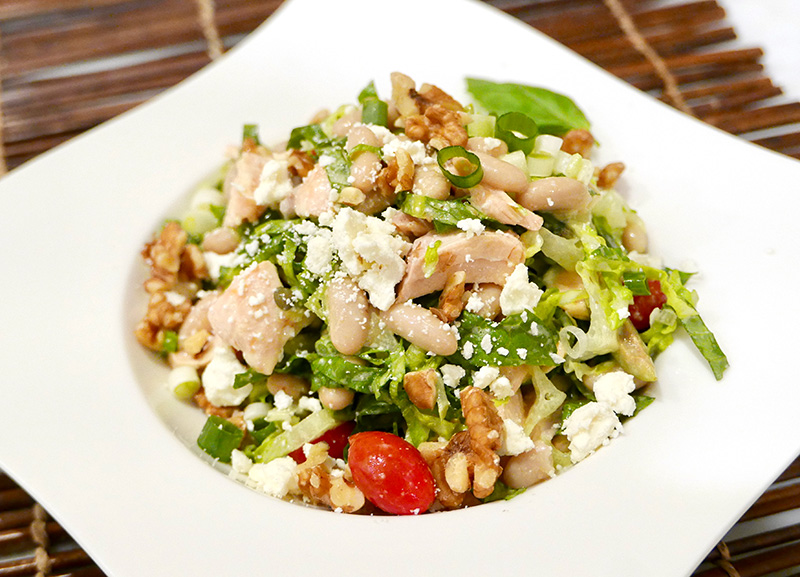 Mediterranean Salmon Salad with White Beans