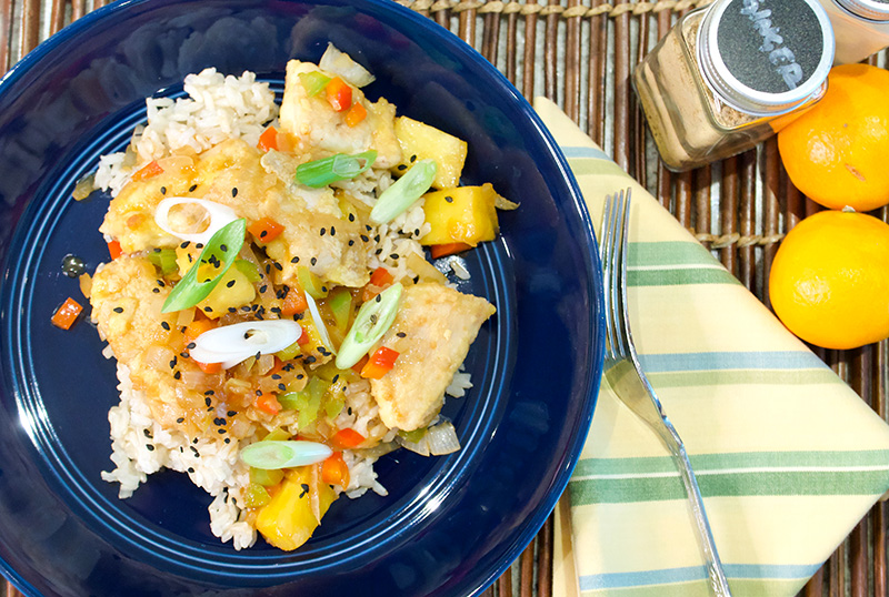 Sweet and Sour Chicken with Peppers