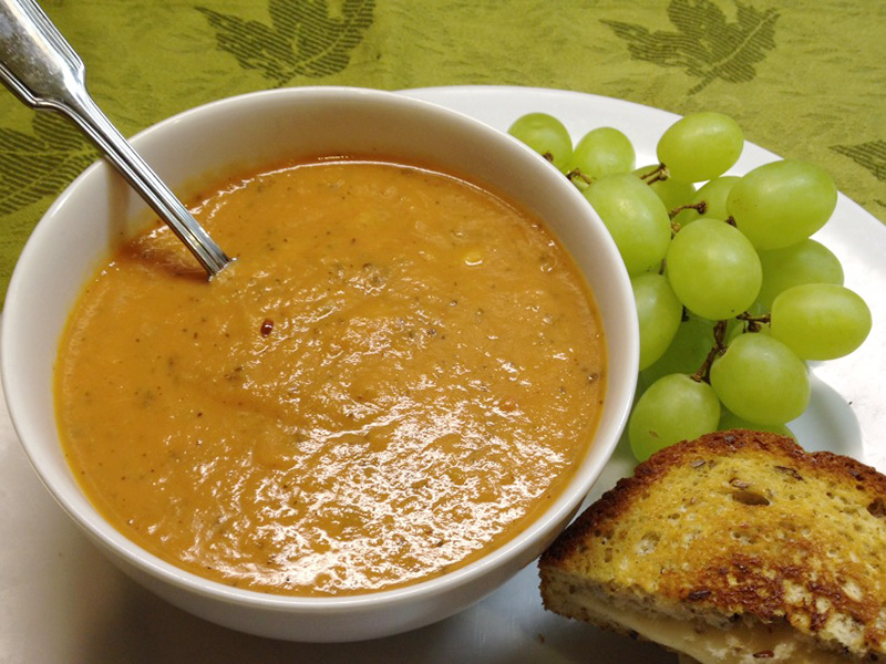 Tomato Basil Soup with White Beans