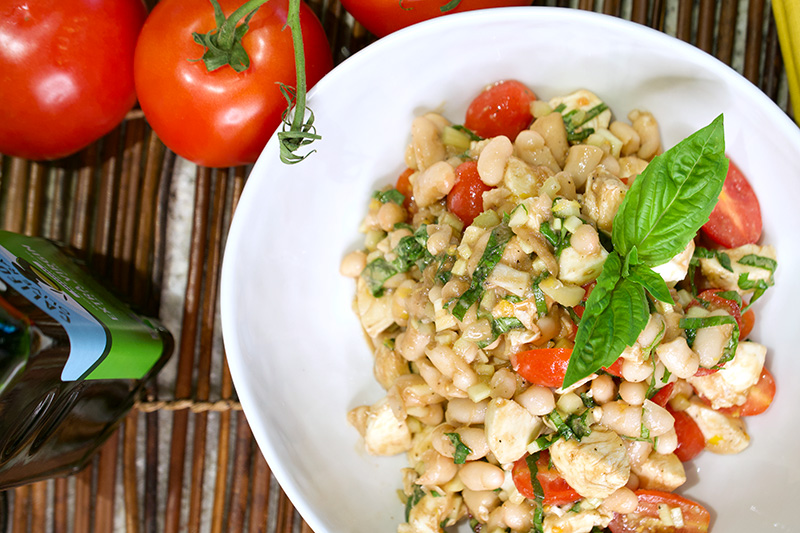 White Bean Caprese Salad