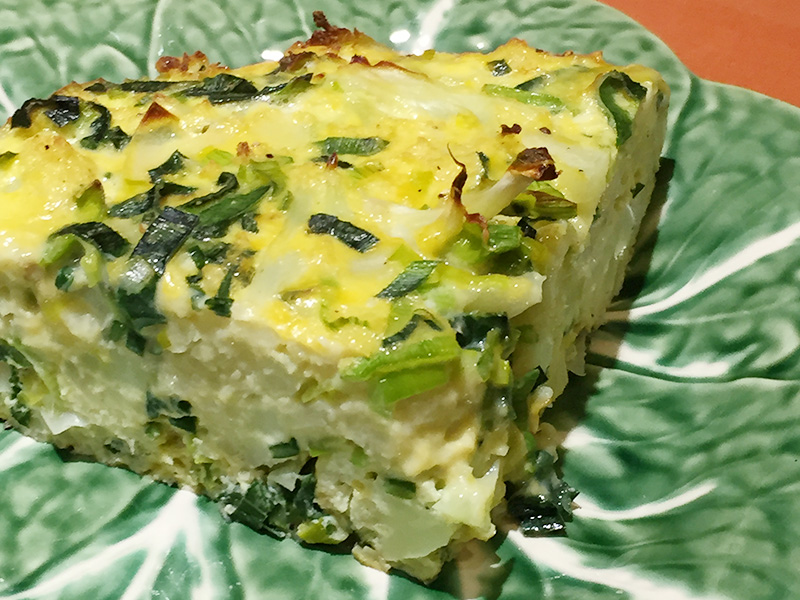 Zucchini Chevre Frittata