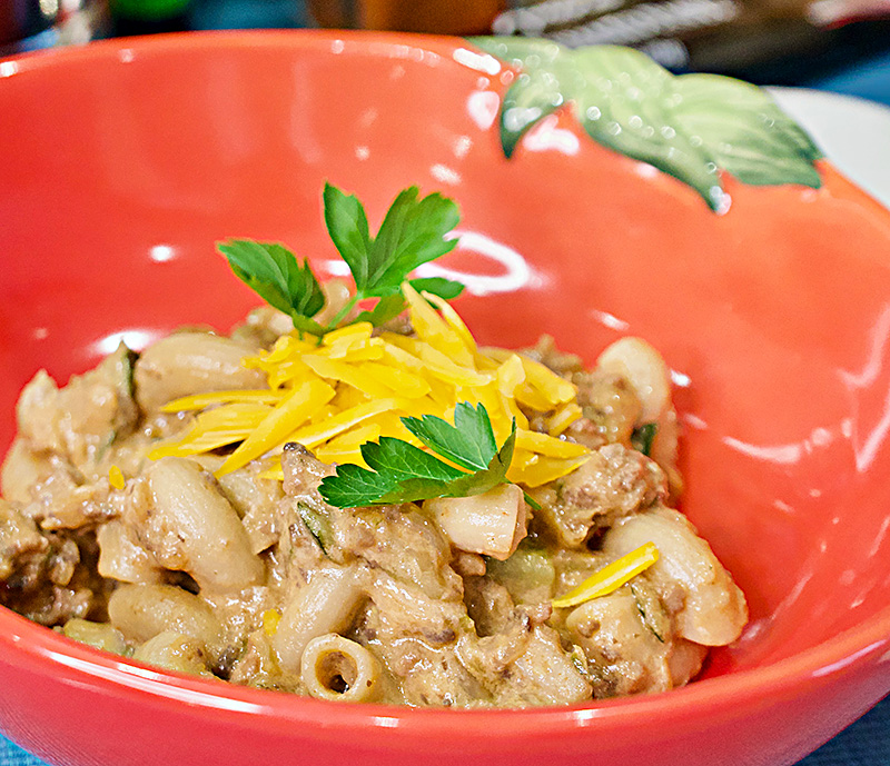 Cheeseburger Pasta with Hidden Veggies