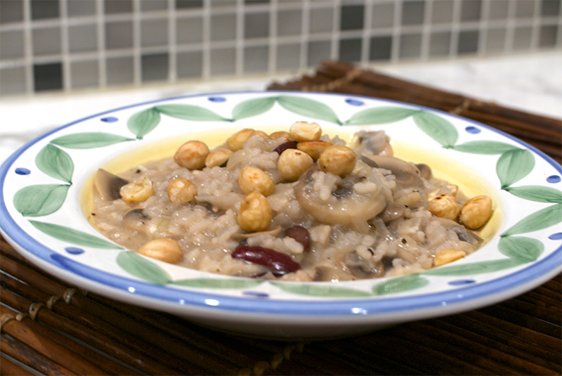 Mushroom Hazelnut Risotto