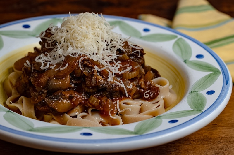 Pasta with Mushroom Bolognese