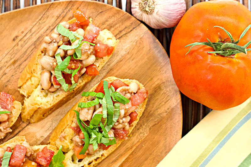 Tomato and White Bean Bruschetta