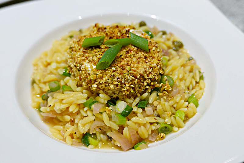 Orzo with Caper Shallot Vinaigrette