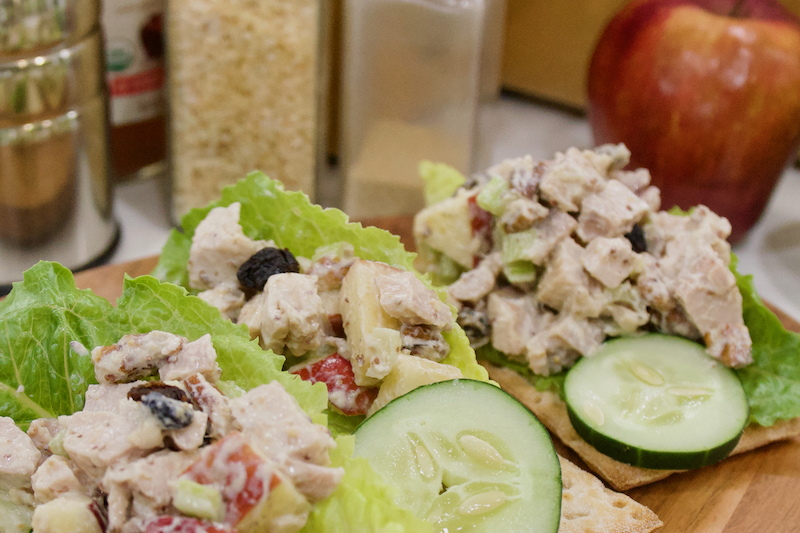 Creamy Chicken Salad with Apples and Raisins