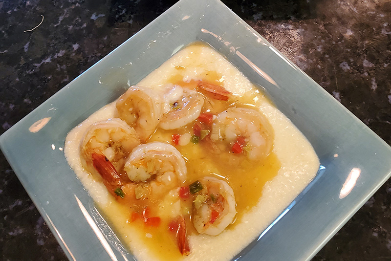 Shrimp & Cauliflower Grits