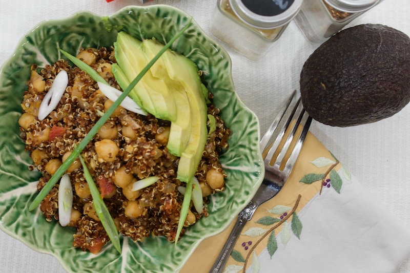 Spicy Chickpeas with Quinoa