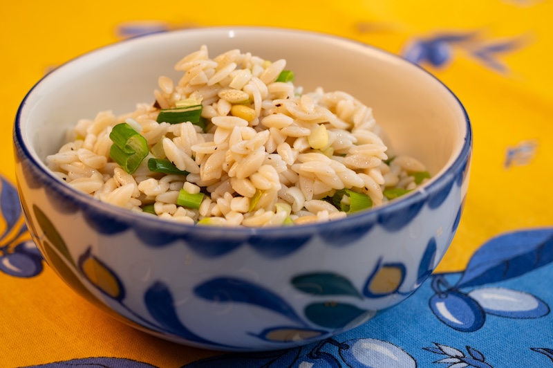 Orzo with Olive Oil and Pinenuts