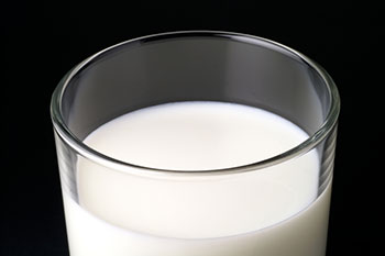 a glass of milk